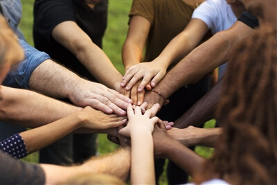 diversity in the workplace - people's hands