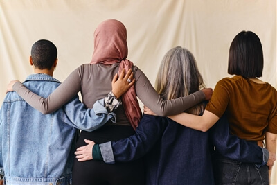 cultural diversity - women hugging