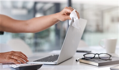 desk cleaning