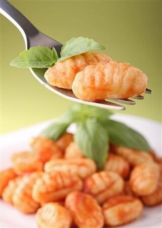 Etichette degli gnocchi - basilico fresco